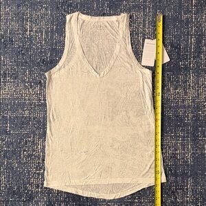 Zadig & Voltaire Silver Crushed V-Neck Tank Top